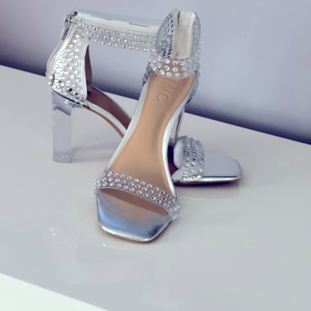 Beautiful, sexy clear color sandals from INC CONCEPT.
